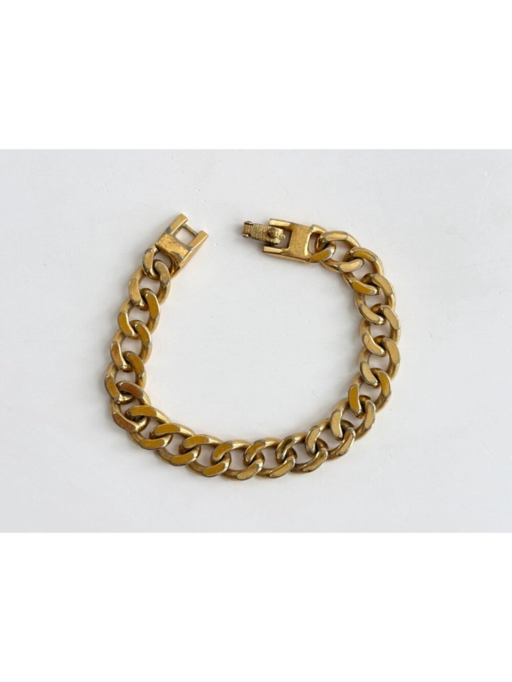 Monet Designer Signed Curb Chain Chunky Vintage 80's Style Bracelet - Picture 13 of 16